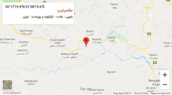 روستای ملاسرتیپ بر روی نقشه