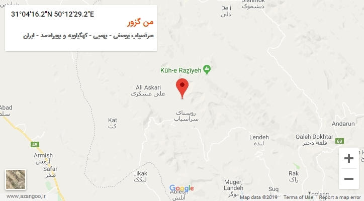 روستای من گزور بر روی نقشه