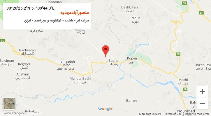روستای منصورآبادمهدیه بر روی نقشه