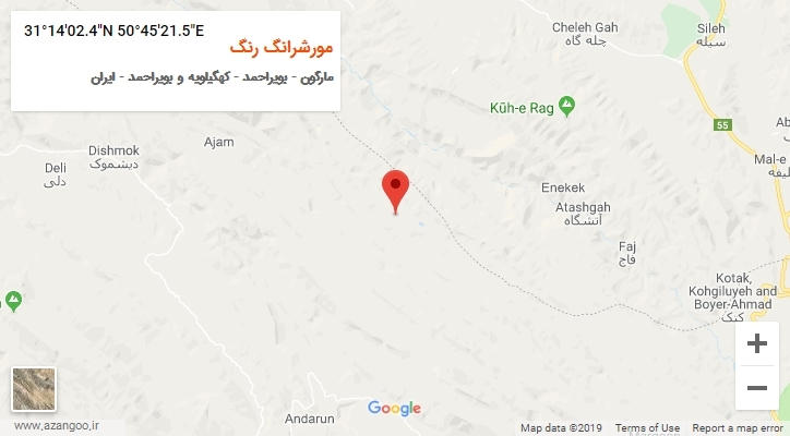 روستای مورشرانگ رنگ بر روی نقشه