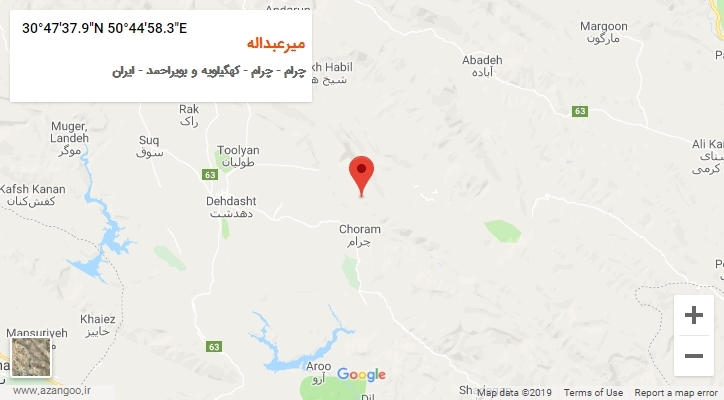 روستای میرعبداله بر روی نقشه