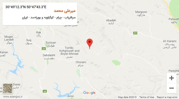 روستای میرعلی محمد بر روی نقشه