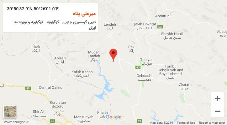 روستای میرعلی پناه بر روی نقشه