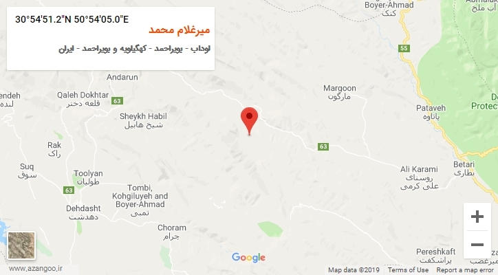 روستای میرغلام محمد بر روی نقشه