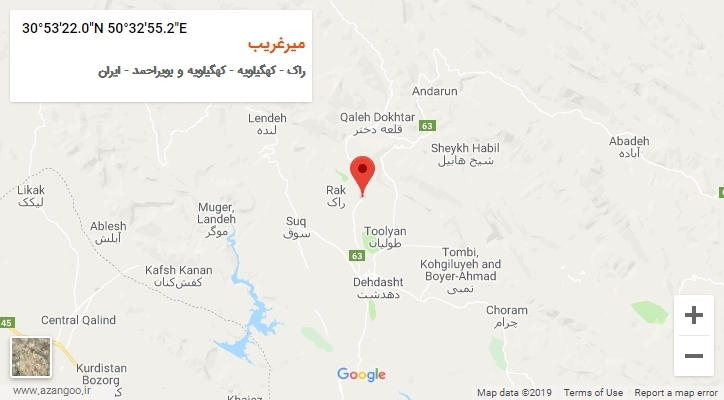 روستای میرغریب بر روی نقشه