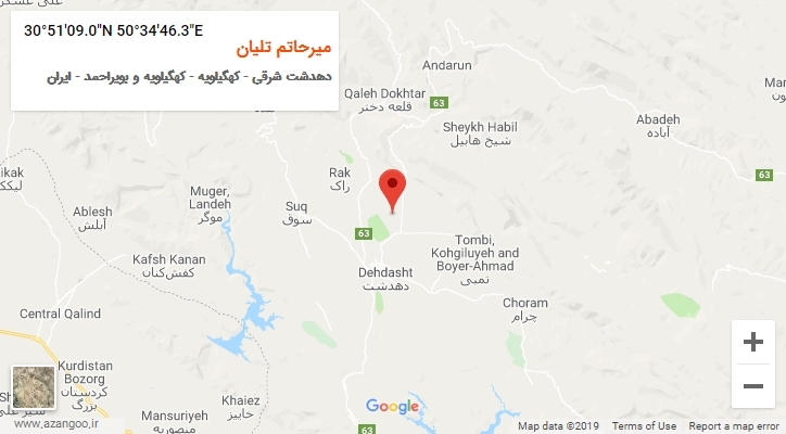 روستای میرحاتم تلیان بر روی نقشه