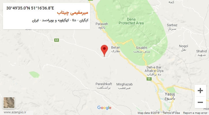 روستای میرمقیمی چیتاب بر روی نقشه