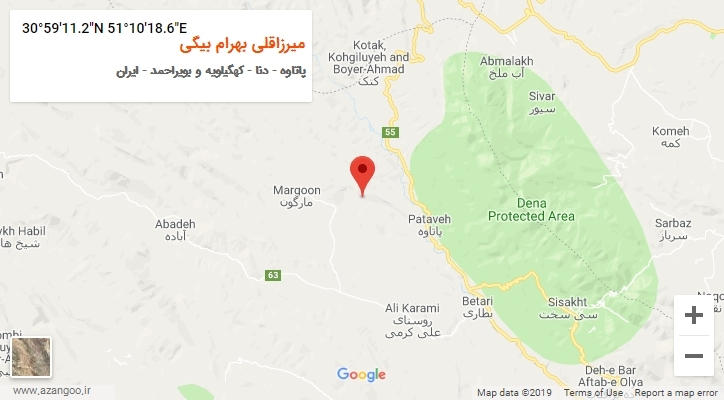 روستای میرزاقلی بهرام بیگی بر روی نقشه