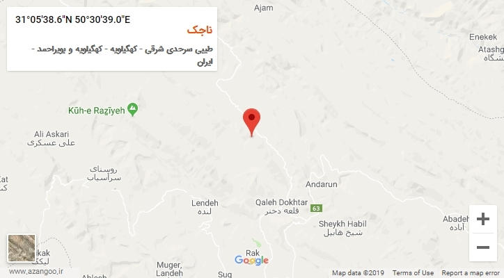 روستای ناجک بر روی نقشه