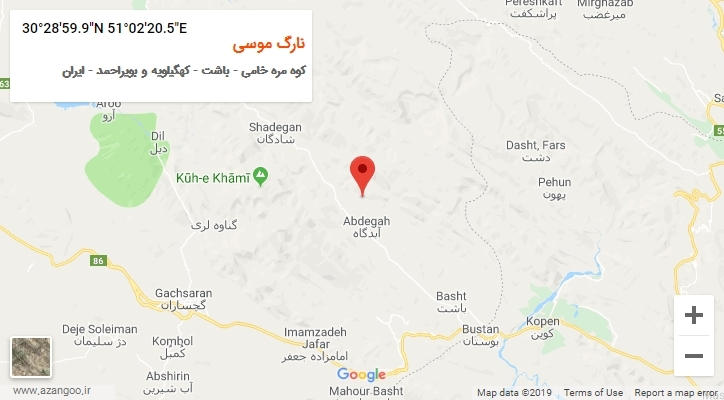 روستای نارگ موسی بر روی نقشه