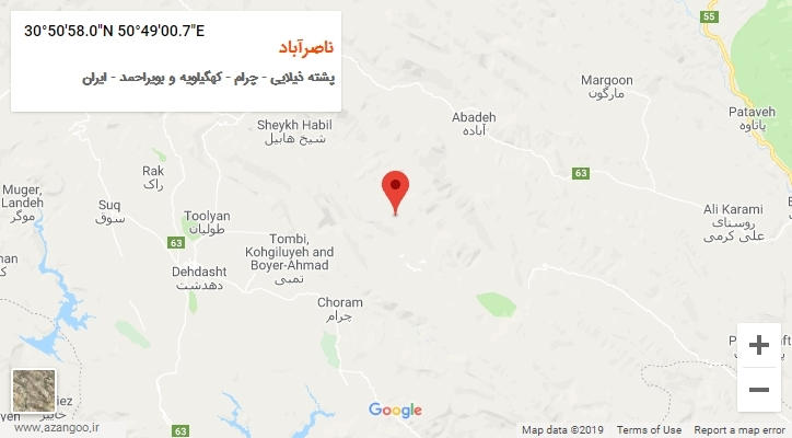 روستای ناصرآباد بر روی نقشه