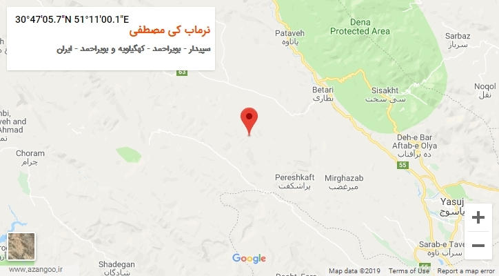 روستای نرماب کی مصطفی بر روی نقشه