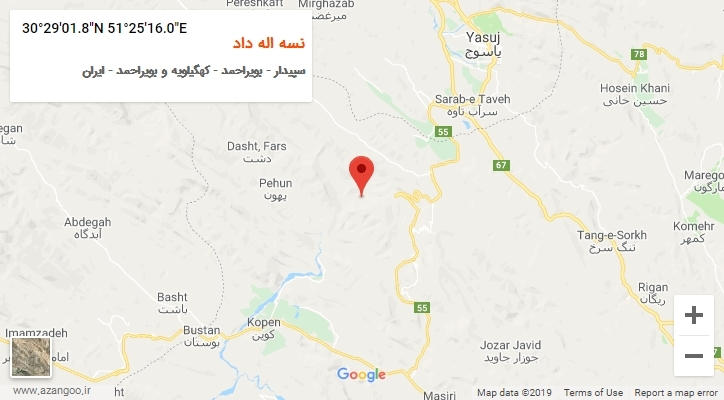 روستای نسه اله داد بر روی نقشه