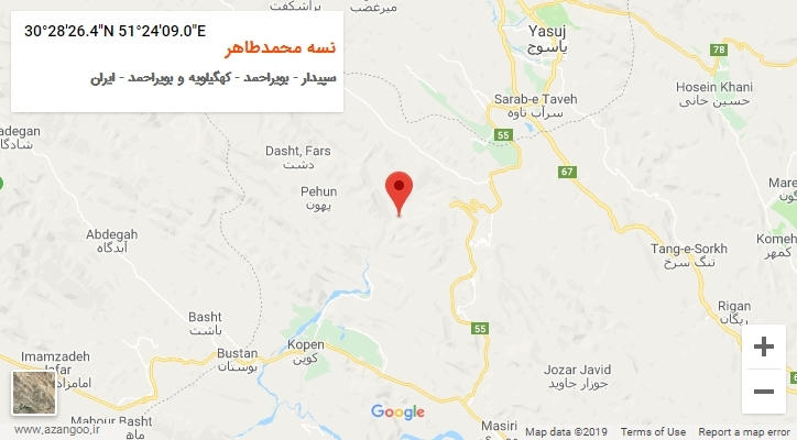 روستای نسه محمدطاهر بر روی نقشه