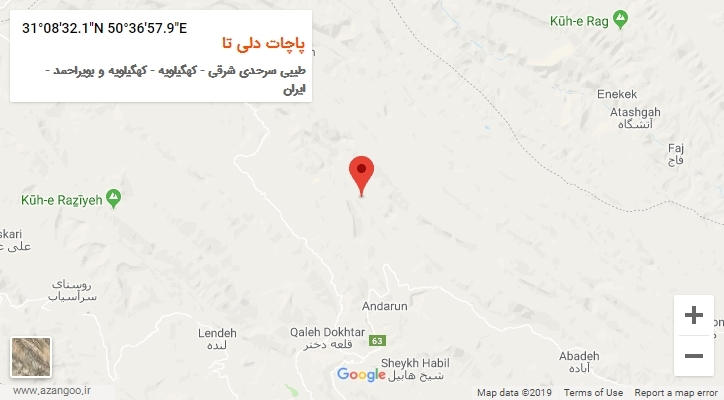 روستای پاچات دلی تا بر روی نقشه
