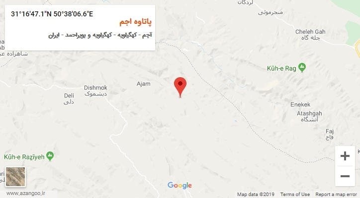 روستای پاتاوه اجم بر روی نقشه