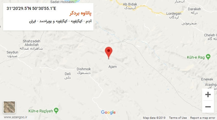 روستای پاتاوه بردکر بر روی نقشه