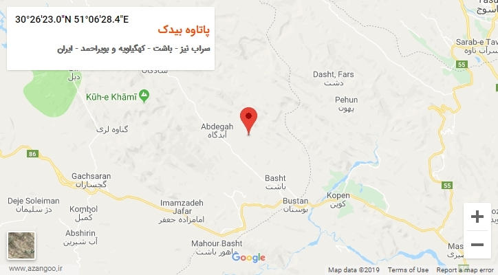 روستای پاتاوه بیدک بر روی نقشه