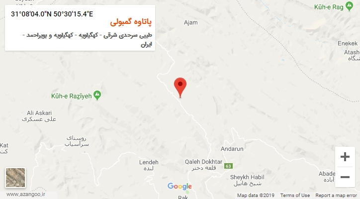 روستای پاتاوه گمبولی بر روی نقشه