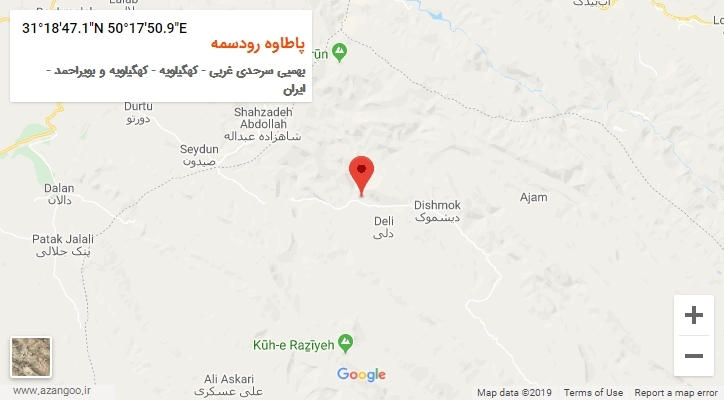 روستای پاطاوه رودسمه بر روی نقشه