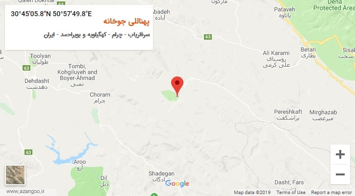 روستای پهناللی جوخانه بر روی نقشه