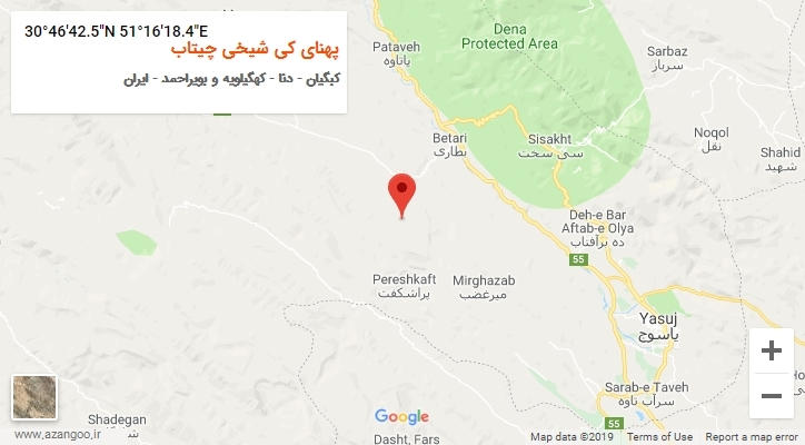 روستای پهنای کی شیخی چیتاب بر روی نقشه