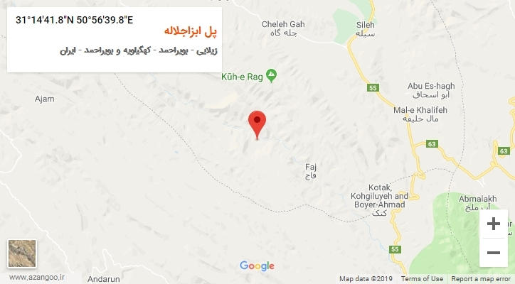 روستای پل ابزاجلاله بر روی نقشه