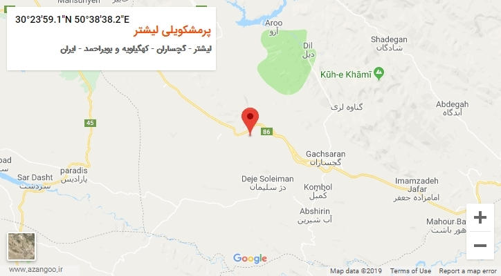 روستای پرمشکویلی لیشتر بر روی نقشه