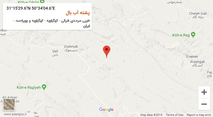 روستای پشته آب بال بر روی نقشه