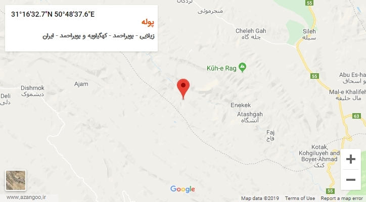 روستای پوله بر روی نقشه