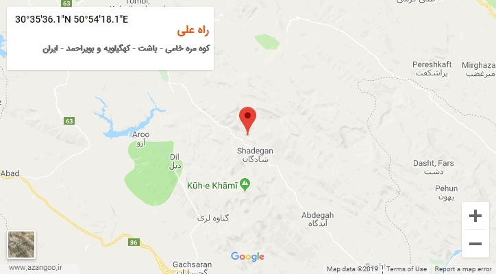 روستای راه علی بر روی نقشه