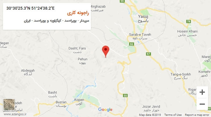 روستای راجونه کاری بر روی نقشه