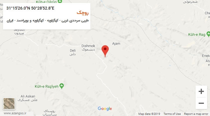روستای روچک بر روی نقشه
