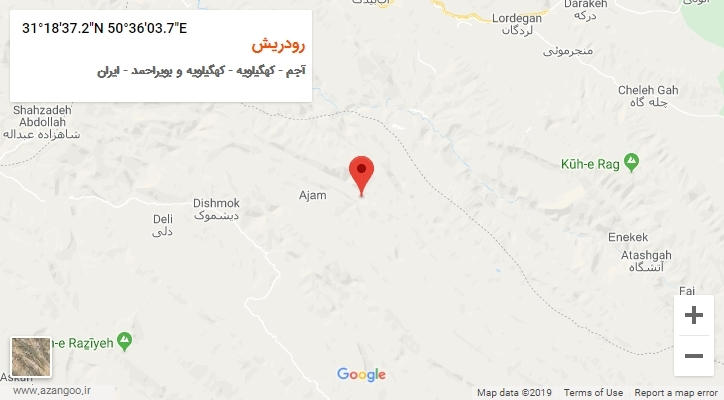 روستای رودریش بر روی نقشه