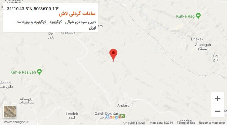 روستای سادات گردلی لاش بر روی نقشه