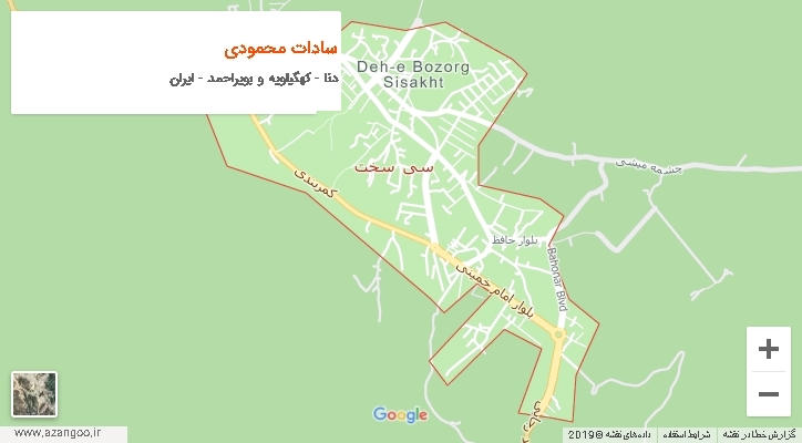دهستان سادات محمودی بر روی نقشه