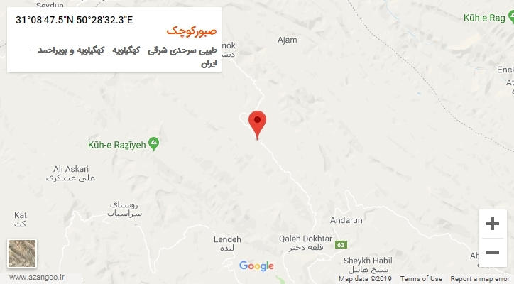روستای صبورکوچک بر روی نقشه