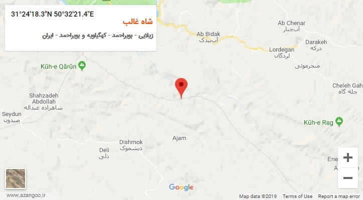 روستای شاه غالب بر روی نقشه