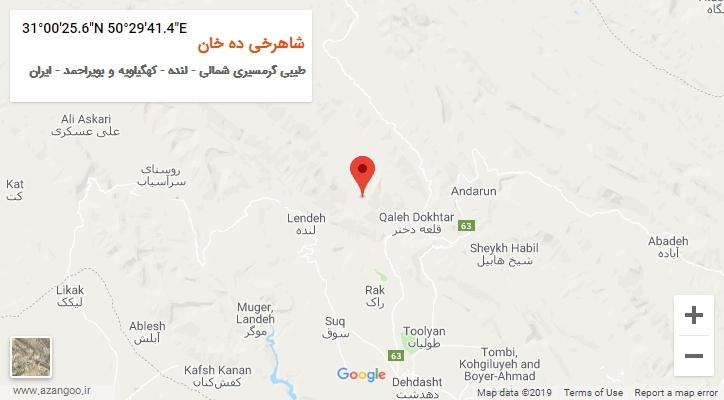 روستای شاهرخی ده خان بر روی نقشه