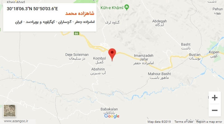 روستای شاهزاده محمد بر روی نقشه