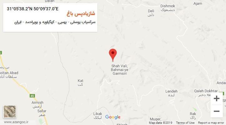 روستای شازیادپس باغ بر روی نقشه