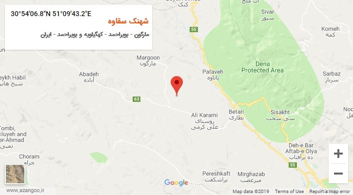 روستای شهنک سقاوه بر روی نقشه
