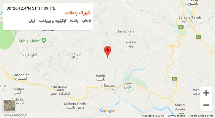 روستای شهرک پاقلات بر روی نقشه