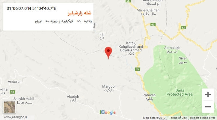 روستای شله زارشبلیز بر روی نقشه