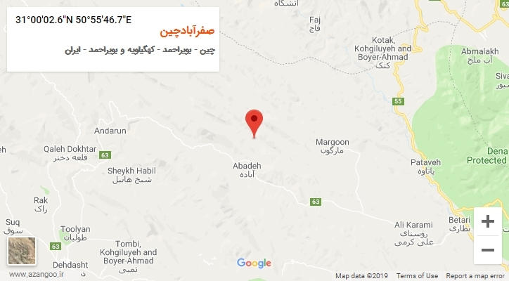 روستای صفرآبادچین بر روی نقشه