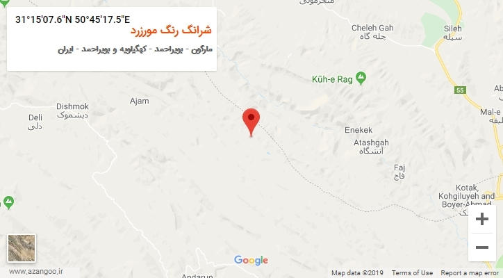 روستای شرانگ رنگ مورزرد بر روی نقشه