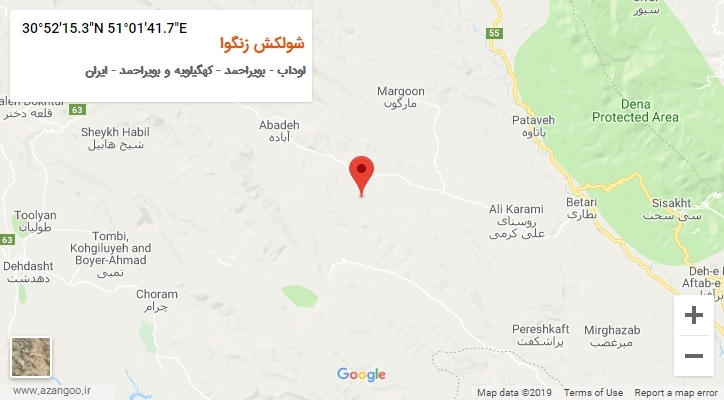 روستای شولکش زنگوا بر روی نقشه