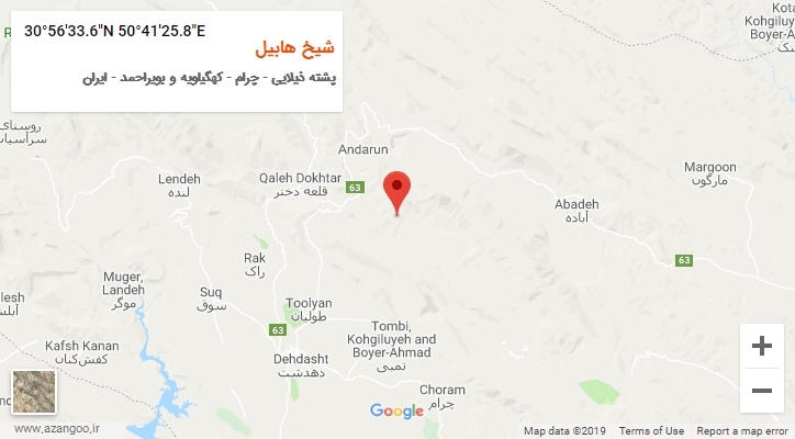 روستای شیخ هابیل بر روی نقشه