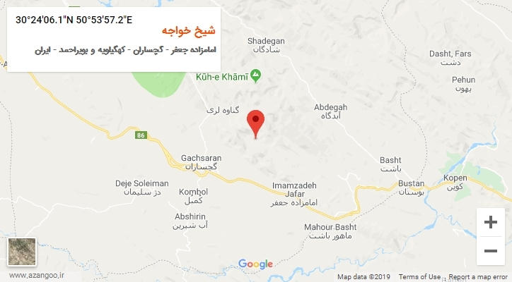 روستای شیخ خواجه بر روی نقشه