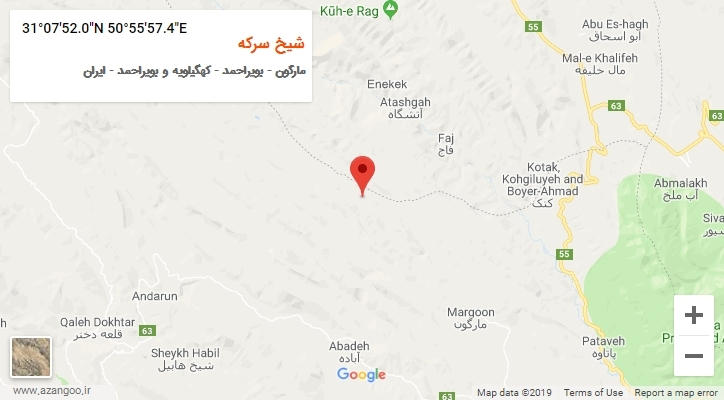 روستای شیخ سرکه بر روی نقشه